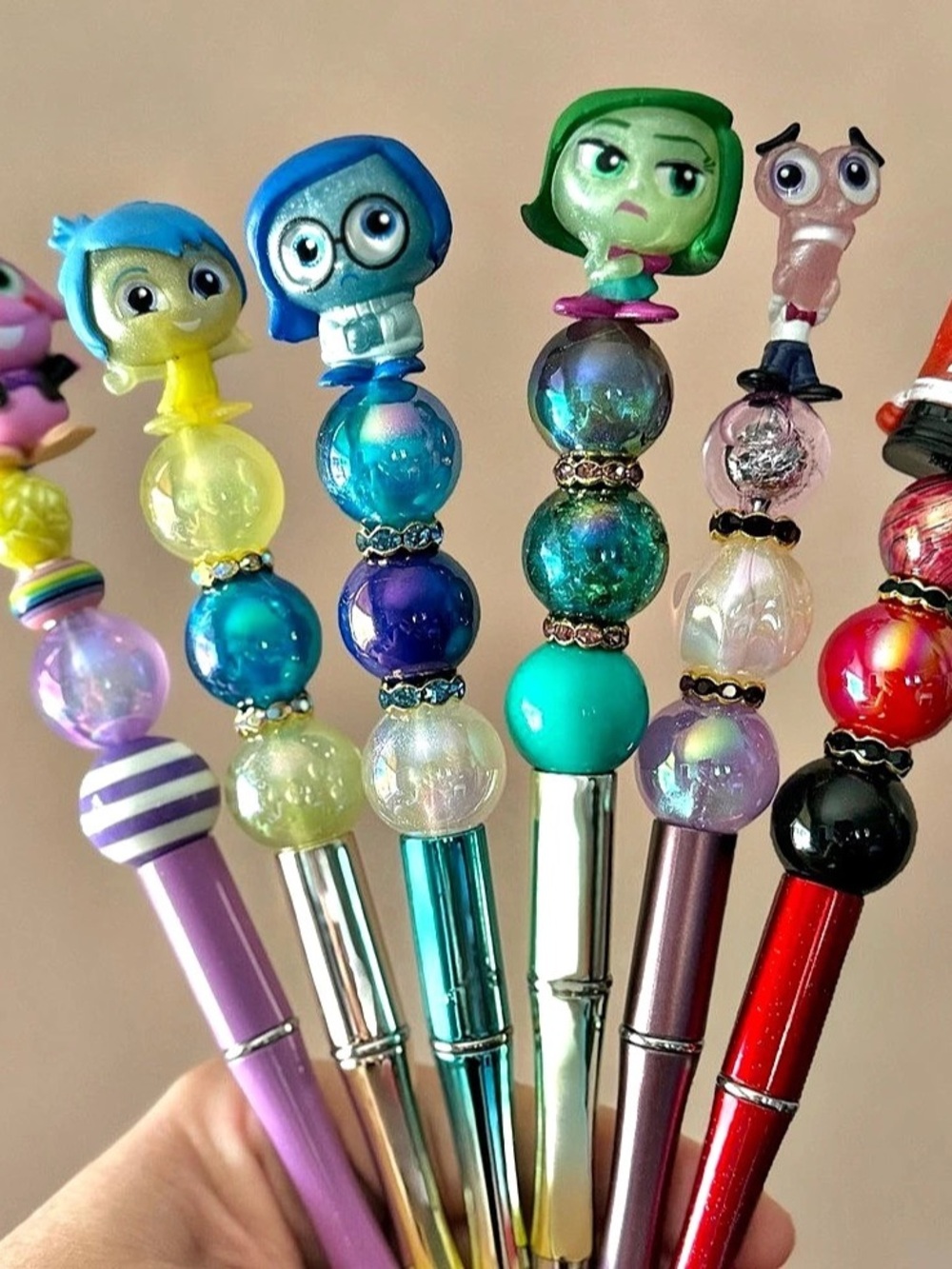 Bead Character Emotions Pen Set